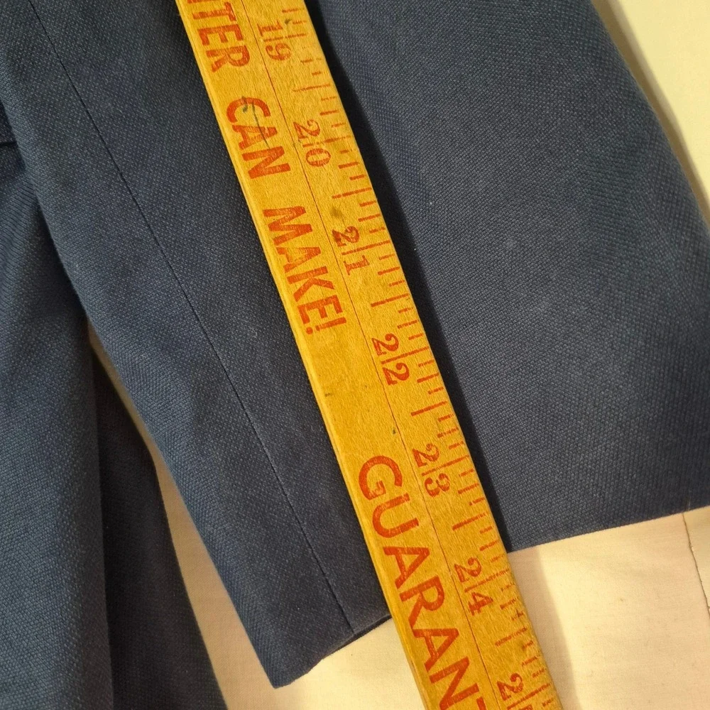 J.Crew Ludlow Slim Suit Men 34S 29x32 Classic Cotton Italian Fabric Navy Blue